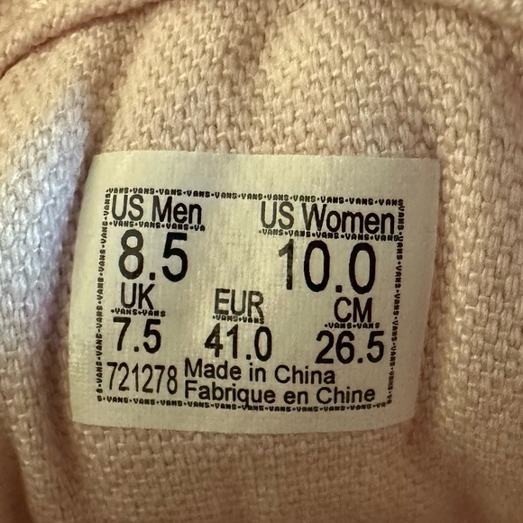 Vans Mono Canvas Old Skool peach blush size US 8.5 Men 10 Woman - Picture 12 of 13